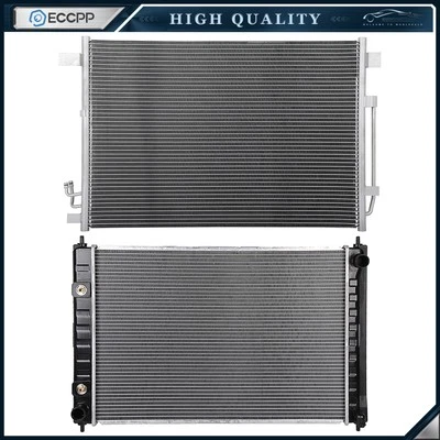 Aluminum Radiator & AC Condenser Cooling Kit For 2011-2016 2017 Nissan Quest Foto 1 de 4