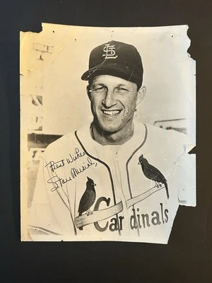 STAN MUSIAL Team Issue 8x10! St. Louis Cardinals 1960's Promotion! Well Loved:) - Image 1 of 2