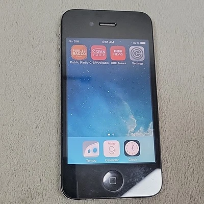 Apple iPhone 4 8 GB Negro MD127LL/A A1332 iOS 7.1.2 Funciona Bien De Colección Foto 1 de 4