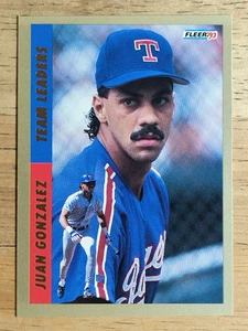 1993 Fleer Team Leaders #AL8 Juan Gonzalez - Bild 1 von 2