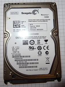 Seagate Momentus, 500GB ST9500423AS 7200RPM SATA, 2.5" Laptop HDD Festplatte - Bild 1 von 2