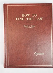 How To Find The Law von Seventh Edition Morris L. Cohen 1976 - Bild 1 von 7