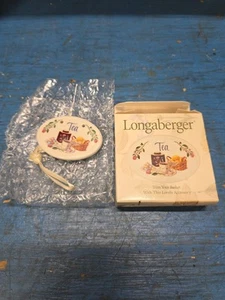 Vtg Longaberger Porcelain Tea Trim Your Basket Tie On 1998 - Picture 1 of 1