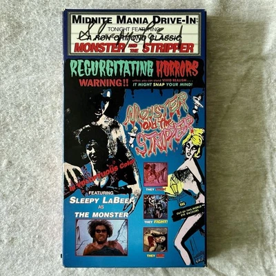 Monster and the Stripper / The Exotic Ones Horror Movie VHS Sleepy LaBeef Cult - Image 1 of 3