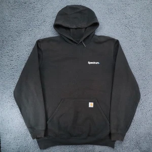 Carhartt Men Hoodie Sweatshirt Loose Fit Large Tall Pullover Football, Black - Picture 1 of 8
