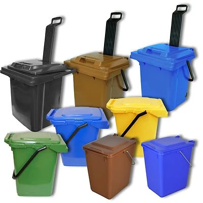 SULO Müllbehälter 10 L 25 L 45 Liter (grau grün gelb braun blau rot) aus Plastik - Bild 1 von 4