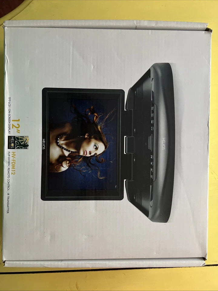 Helios Mobile Video Player 12” Screen TFT-LCD, Flip Down, Remote Control, IR - Image 1 of 1