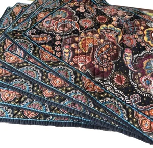 5er Set Vera Bradley Kensington (Muster nicht mehr produziert 2007) gesteppte Tischsets D3 - Bild 1 von 6