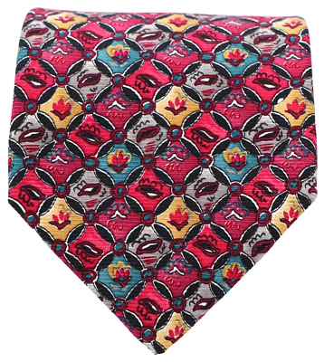 Corbata vintage Edward's para hombre 100 % Repp seda audaz brillante geométrica 59 x 3,5 Foto 1 de 3