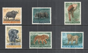 INDIA SCOTT 361A - 366 MLH SET - 1962/1963 WILDLIFE ISSUE - Picture 1 of 2