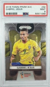 2018 Panini Prizm World Cup Soccer #32 Gabriel Jesus Brazil PSA 9 MINT - Picture 1 of 2