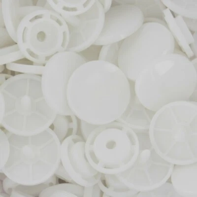 KAM Plastic Snaps: White OR Black -Size 19/T8B -No Sew Snap Buttons Industrial - Image 1 of 4