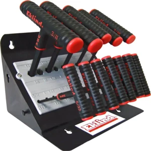 Power-t Handle Hex Key Allen Wrench- 11-pieces Set Sae Inch Sizes 5/64 In. - 3 - Picture 1 of 12