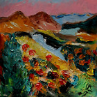 Adirondack Park Original Oil Painting Mountain Artwork New York Art impasto
