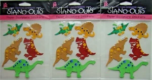 EXTINCT LOT OF 3 Provo Craft Stickers NEW! 43-6128 Dinosaurs Prehistoric - Picture 1 of 2