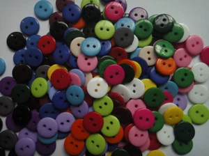 Resin 2-Hole Buttons Sewing Garment Accessories Shirt 12.5mm 200pcs/lots Mixed - Picture 1 of 4
