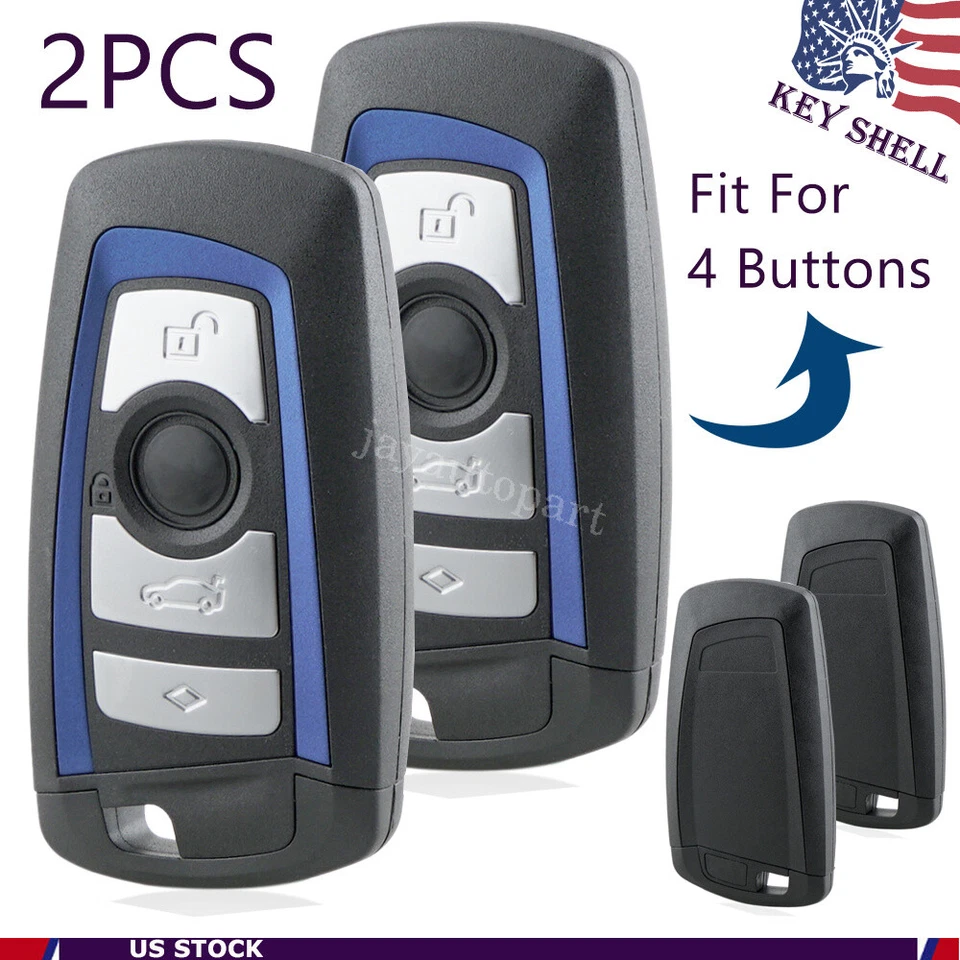 Carcasa de 2 llaveros para BMW F30 F31 F32 F33 F36 F22 2014 2015-2019 Smart Case 4B Foto 1 de 4