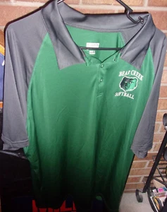 BEAR CREEK SOFTBALL AUGUSTA SPORTSWEAR SIZE LARGE DARK GREEN sample POLO SHIRT - Picture 1 of 2