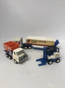 Vintage Buddy L United Airlines Cargo Truck Forklift Lorry Truck Japan - Picture 1 of 22