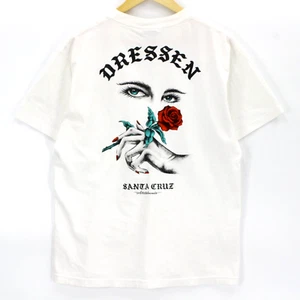T-shirt vintage NHS uomo bianca manica corta abito Santacruz grafica taglia M - Foto 1 di 8