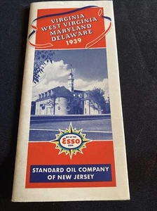1939 Esso Virginia West Virginia Maryland Delaware Map. great condition for age - Picture 1 of 6