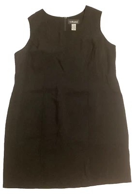 Sag Harbor Woman 22W Black Sleeveless Dress Sheath Evening Zipper Midi Business - Image 1 of 2