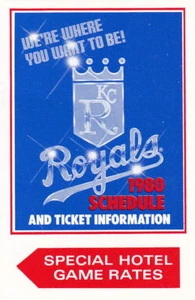 1980 KANSAS CITY ROYALS BASEBALL POCKET SCHEDULE - Picture 1 of 1