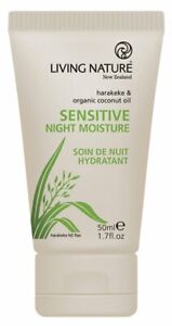 Living Nature Sensitive Skin Night Moisture Cream 1.7 oz lotion  I