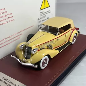 1/43 GLM Stamp 1935 Auburn 851 SuperCharged Phaeton Close Roof Yellow GLM161102 - Picture 1 of 2