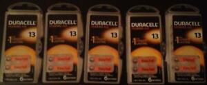 Duracell 13 Orange - 5 x 6 = 30 piles auditives / Hearing batteries Hörbatterien