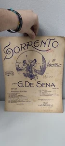 SPARTITO MUSICALE SORRENTO TARENTELLE G. DE SENA A. E G. CARISCH E C MILANO - Picture 1 of 2