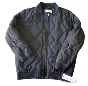 NEW CALVIN KLEIN Medium Men's Jacket Black Sorona Aura Wind / Water Resistant - Picture 1 of 6