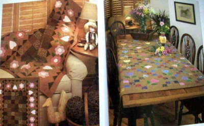 Comforts of Love Quilt patterns hexagons Grandmother's garden tulip flowers appl - Image 1 of 4