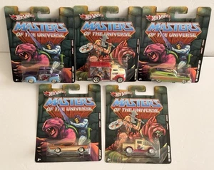 Hot Wheels  Pop Culture Masters Of The Universe Set Of 5 Cars Real Riders New - Picture 1 of 24