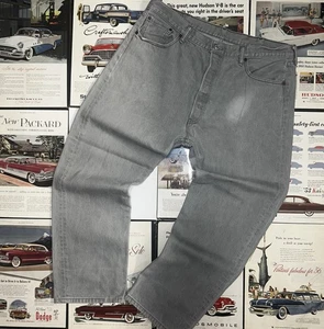 Levis 501XX Jeans Herren 42x32 grau Straight Fit Button Fly Freizeit Y2K - Bild 1 von 16