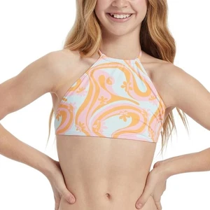 Billabong Girl’s Standard in The Groove High Neck Swim Top Halter NWT Size 12 - Picture 1 of 5