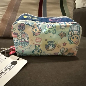 Lesportsac Tokidoki Donutella Makeup Rectangular Cosmetic Bag Pouch New - Picture 1 of 9