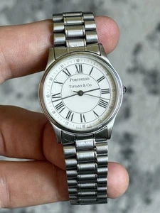 Tiffany & Co Portfolio Quartz Watch Runs - Picture 1 of 8