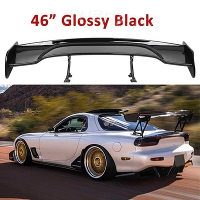 For Mazda RX-8 Glossy Black 46" GT-Style Rear Trunk Spoiler Lip Racing Wing - Image 1 of 4
