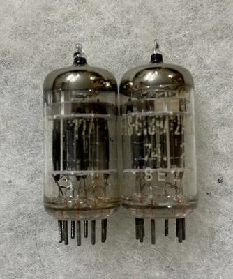 马自达 6189 ECC82 12AU7A 三云母黑板 NOS 测试配对 — 第 1/4 张图片