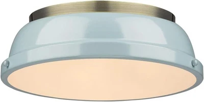 Luz de montaje empotrado de latón envejecido Golden Lighting Duncan AB 2 luces Foto 1 de 4