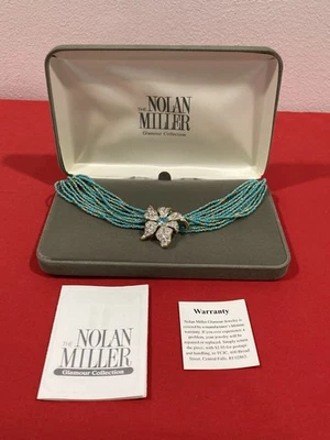NOLAN MILLER The Glamour Collection BLOOMING BLUE Pendant & Necklace NEW IN BOX - Image 1 of 4