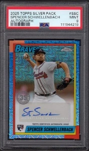 2025 Spencer Schwellenbach Topps Silver Pack RC #SSC Autograph /299 Graded PSA 9 - Picture 1 of 2