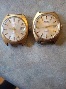 Qty 2 X 1970's Vintage Montine Automatic Watch Heads - Bild 1 von 6