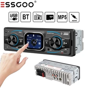 Single 1 DIN Car Stereo Radio MP3 Player Bluetooth AUX USB AM/FM Audio Receiver - Picture 1 of 10