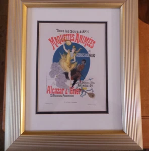 Póster original enmarcado mate Les Affiches Illustrees maquetas animées, Cheret 1896 - Imagen 1 de 6