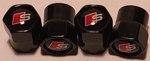 4 black Valve Stem Caps Tire Valve Air Dust Cover Stem Caps for Is NEW - Picture 1 of 1