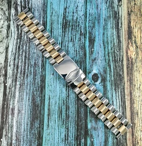 Hadley Roma 24 mm BREITMETALL Edelstahl bicolor Uhrenarmband MB9027  - Bild 1 von 11