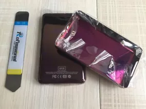 Custodia alloggiamento piastra posteriore posteriore viola pannello di copertura per iPod 5a generazione video 60 GB spessore - Foto 1 di 7