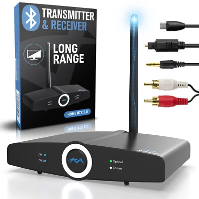 New Bluetooth Transmitter Range Extender for TV home stereo Headphones Speakers - Image 1 of 4